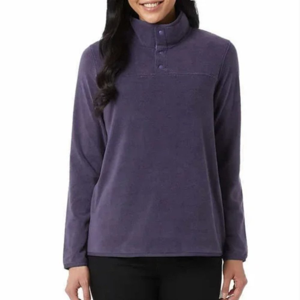 32 Degrees Heat Midweight Snap Arctic Fleece Pullover Szl